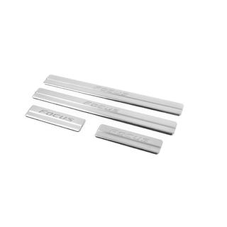 Накладки на пороги OmsaLine (4 шт, нержавейка) Ford Focus III 2011-2017 гг. фото 2