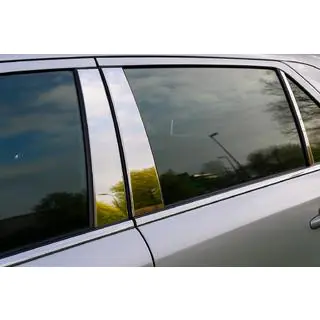 Накладки на дверные стойки из нержавеющей стали (6 шт) Mercedes E-class W210 1995-2002 гг. фото 1