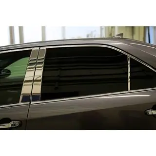 Накладки на дверные стойки из нержавеющей стали (6 шт) Mercedes E-class W210 1995-2002 гг. фото 3