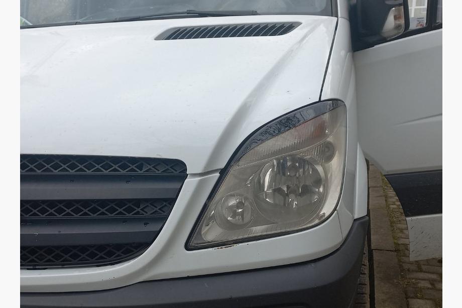Mercedes Sprinter W906 2006–2018 гг. Реснички на Фары Прямые (черные, ABS, 2006-2013) Черный Глянец Фото 3