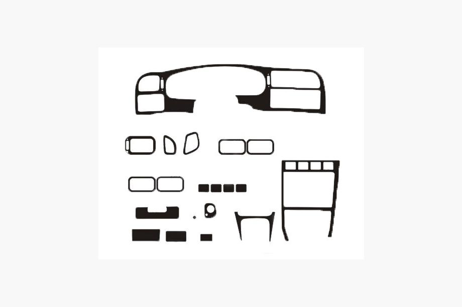 Nissan Sunny 1990-1995 гг. АКЦИЯ! Накладки на панель под алюминий Image