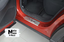 Mazda CX-5 2017- гг. Накладки на пороги Nataniko (4 шт., нержавейка) фото 3