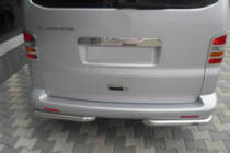 Volkswagen T6 2015-2024 гг. Задние уголки AK003 (2 шт., нержавейка) фото 5