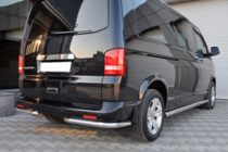 Volkswagen T6 2015-2024 гг. Задние уголки AK003 (2 шт., нержавейка) фото 2