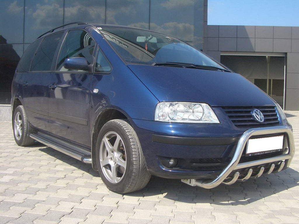 Кенгурятник WT003 (нерж) 60 мм для Ford Galaxy 1995-2006 рр - фото 2