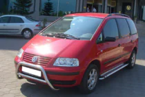 Ford Galaxy 1995-2006 гг. Передний кенгурятник WT005 (нержавейка) фото 3
