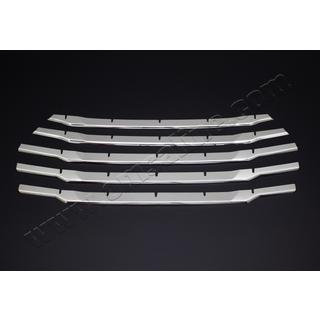 Накладки на решетку радиатора OmsaLine (2018↗, 4 шт, нержавейка) Ford Courier 2014-2023 гг. фото 4