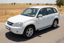 Chery Tiggo 1 2005-2016 гг. Боковые Подножки Maya V2 (2 шт., Алюминий) фото 1