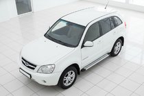 Chery Tiggo 3 2005- гг. Боковые Подножки Maya V2 (2 шт., Алюминий) фото 1