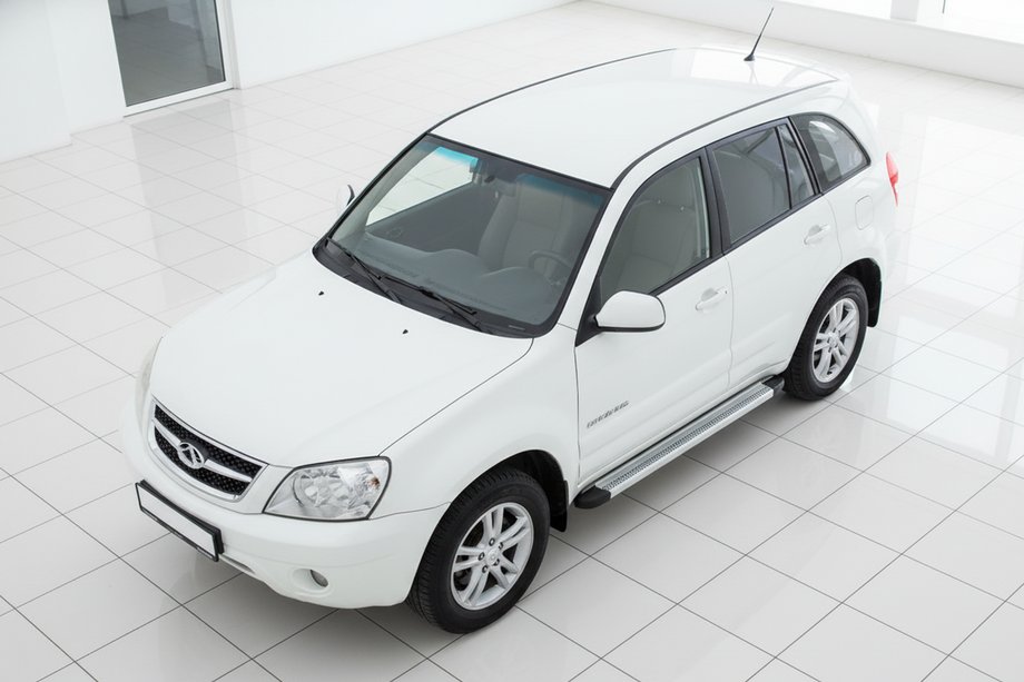 Chery Tiggo 3 2005- гг. Боковые Подножки Maya V2 (2 шт., Алюминий) Image