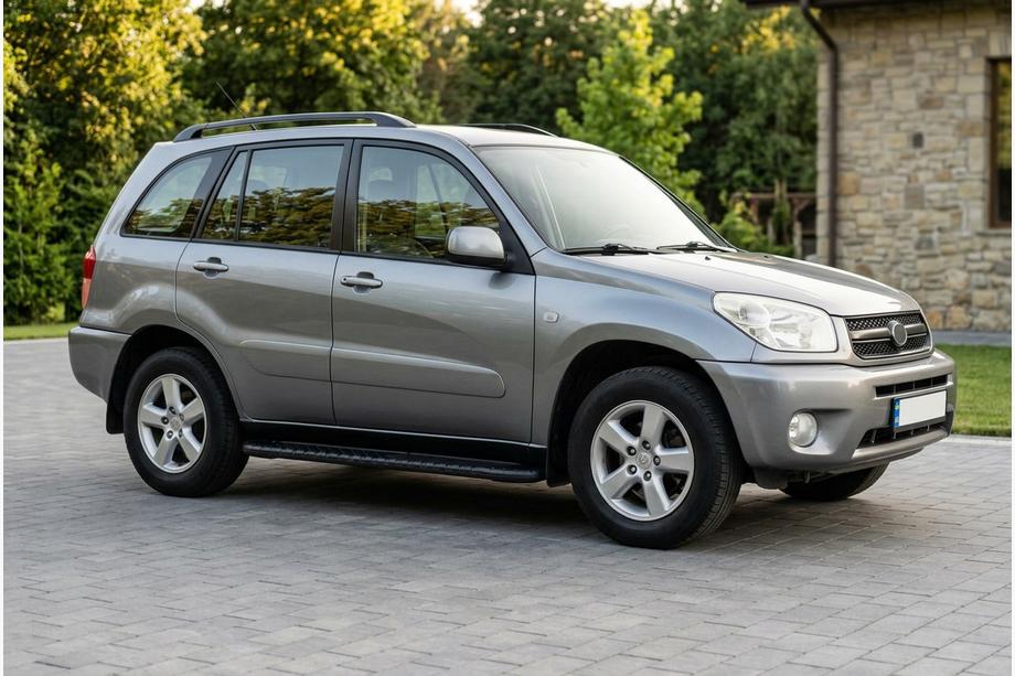 Toyota Rav 4 2001-2005 гг. Боковые пороги Bosphorus Black (2 шт., алюминий) Фото 1
