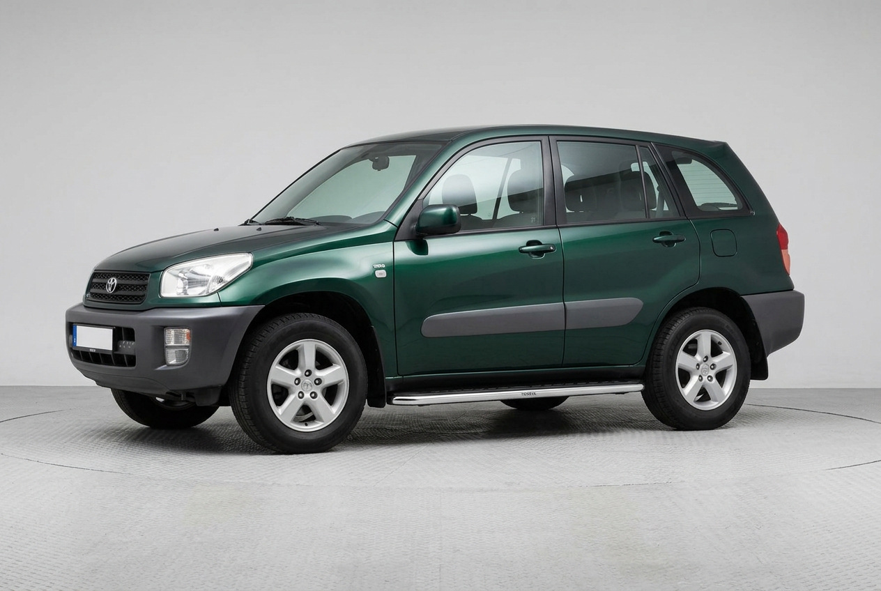 Бокові пороги Maydos V1 (2 шт., алюміній ↗ нерж) Toyota Rav 4