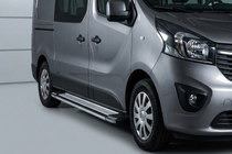 Nissan NV300/Primastar 2016- гг. Боковые Подножки Rainbow (2 шт., Алюминий) фото 1