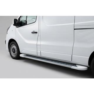 Боковые Подножки Allmond White (2 шт., Алюминий) Nissan NV300/Primastar 2016- гг. фото 1