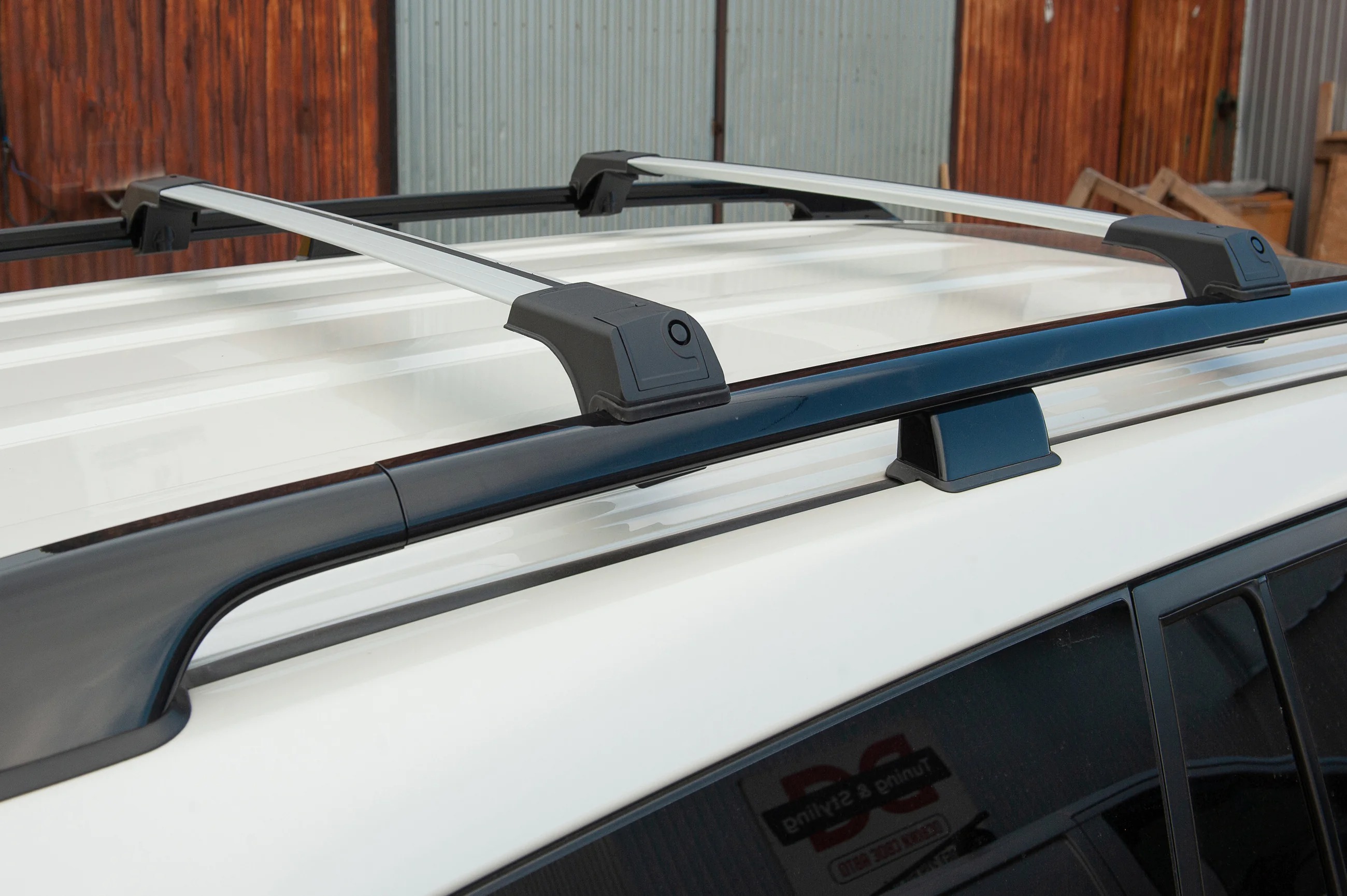 Перемички на рейлінги без ключа Flybar V1 (2 шт) до 140 см, Сірий для Mercedes GLE/ML сlass W166 2011-2018 рр - фото 2