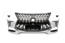 Lexus LX570/450d 2008-2022 гг. Передний бампер для 2008-2015 в стиле рестайлинг (грунтованный под покраску) фото 3