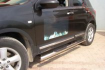 Nissan Qashqai 2010-2014 гг. Боковые трубы (2 шт., нержавейка) фото 1