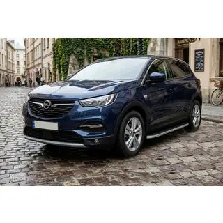 Боковые Подножки Tayga Grey (2 шт, Алюминий) Opel Grandland X 2017- гг. фото 1