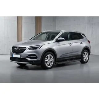 Боковые Подножки Tayga Black (2 шт, Алюминий) Opel Grandland X 2017- гг. фото 1