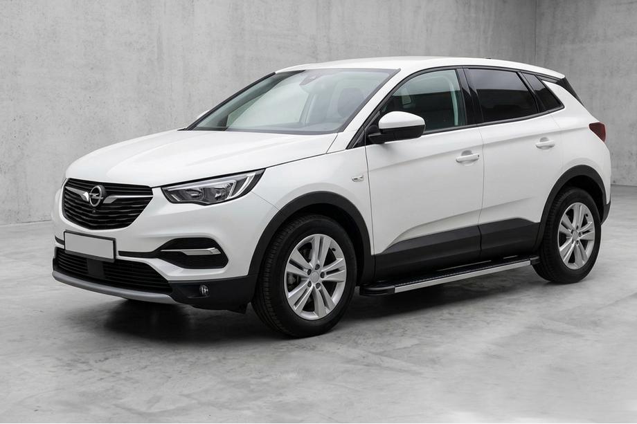 Opel Grandland X 2017- гг. Боковые Подножки Maya V1 (2 шт., Алюминий) Фото 1