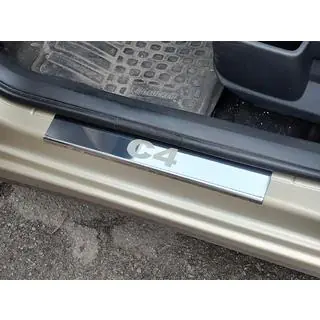 Накладки на пороги Carmos нержавейка фото 3