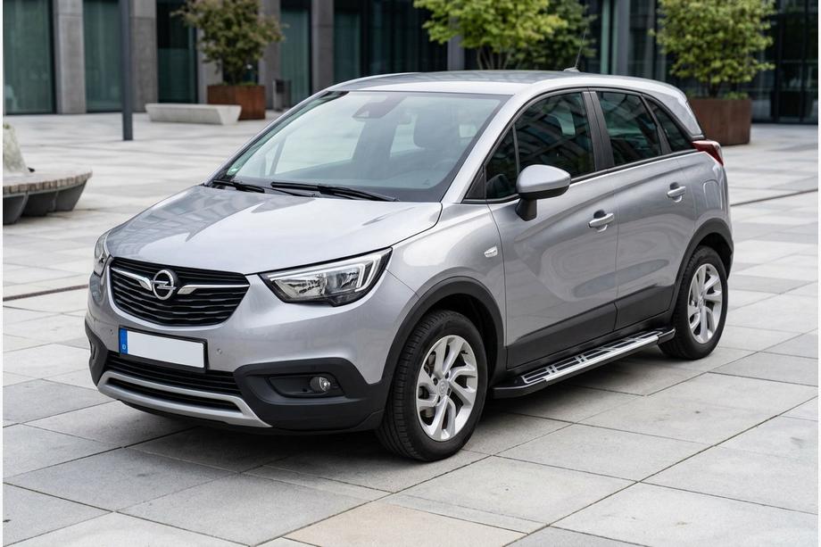 Opel Crossland X 2017-2024 гг. Боковые Подножки Sunrise (2 шт., Алюминий) Image