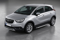 Opel Crossland X 2017-2024 гг. Боковые Подножки Line (2 шт., Алюминий) фото 1