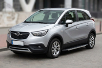 Opel Crossland X 2017-2024 гг. Боковые Подножки Duru (2 шт., Алюминий) фото 1