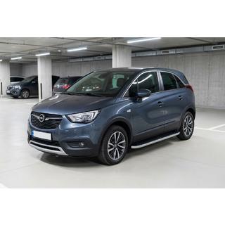 Боковые Подножки Tayga Grey (2 шт., Алюминий) Opel Crossland X 2017-2024 гг. фото 1
