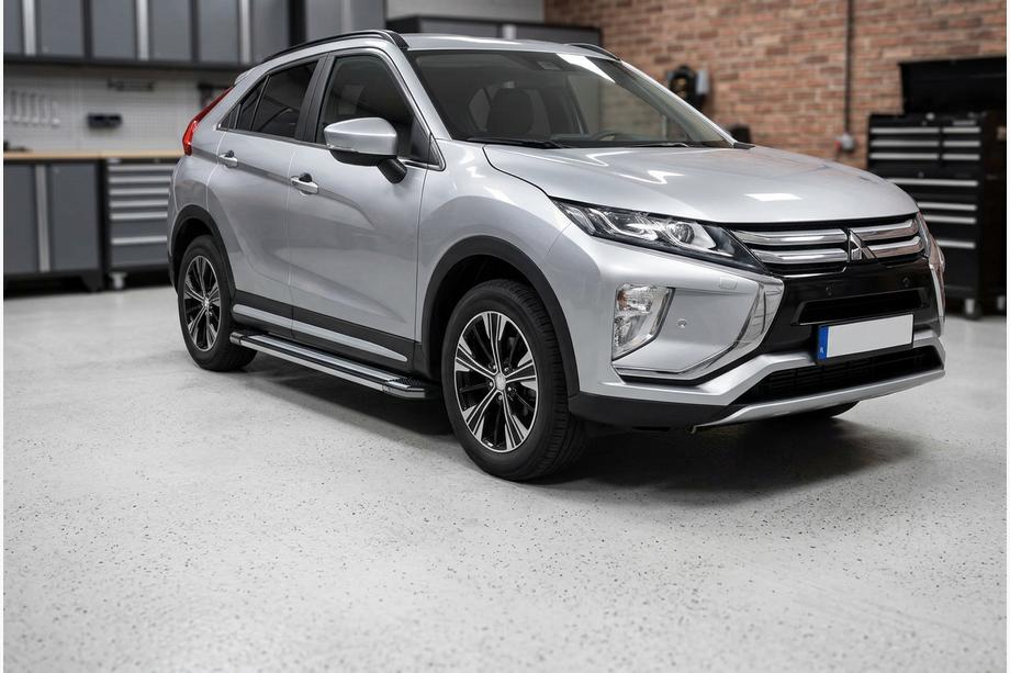 Mitsubishi Eclipse Cross 2017- гг. Боковые пороги Rainbow (2 шт., алюминий) Image