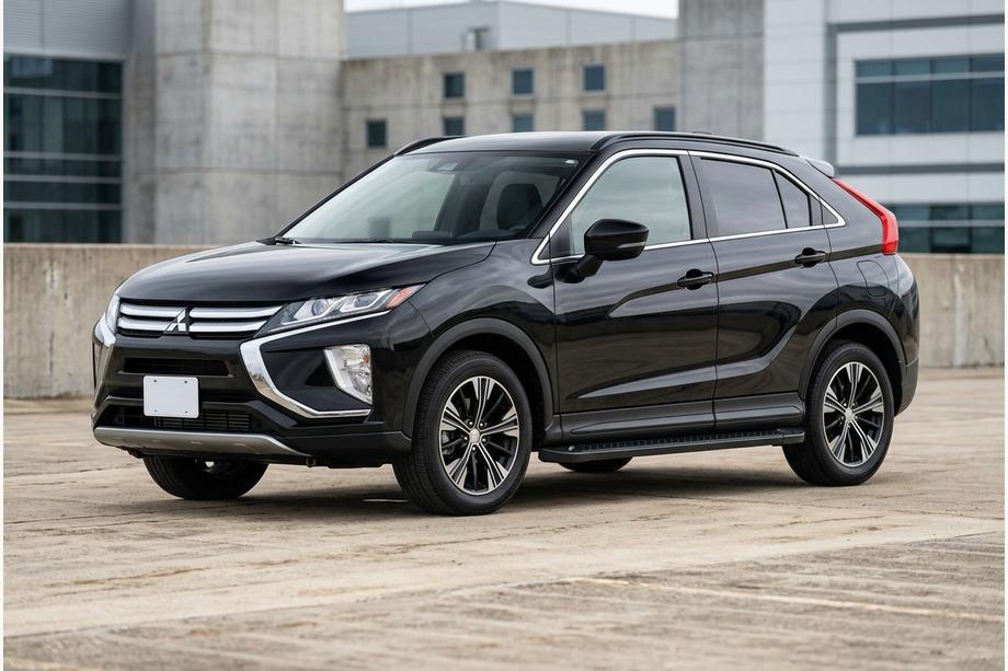 Mitsubishi Eclipse Cross 2017- гг. Боковые Подножки Allmond Black (2 шт., Алюминий) Image