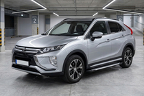 Mitsubishi Eclipse Cross 2017- гг. Боковые Подножки Line (2 шт., Алюминий) фото 1