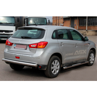 Боковые трубы BB002 (2 шт., нержавейка) фото 4