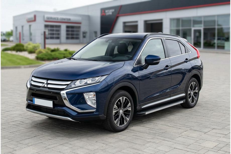 Mitsubishi Eclipse Cross 2017- гг. Боковые Подножки Maya V1 (2 шт., Алюминий) Image