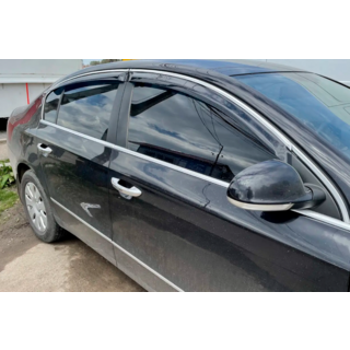 Ветровики с хромированным молдингом SD (4 шт, HIC) фото 1