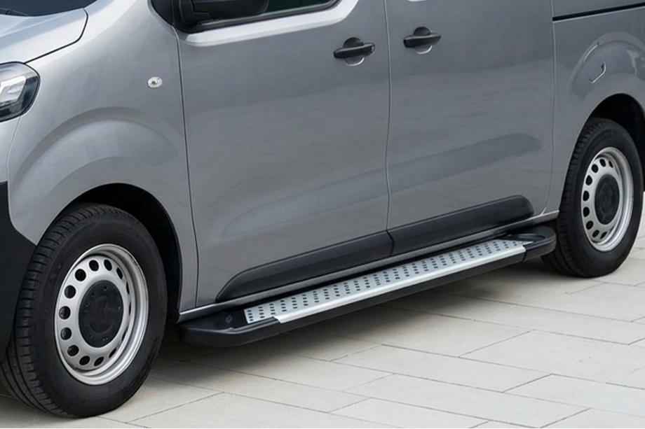Citroen Jumpy/Dispatch 2017- гг. Боковые Подножки Allmond Grey (2 шт, Нержавейка) Image
