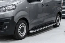 Citroen Jumpy/Dispatch 2017- гг. Боковые Подножки Maydos V1 (2 шт., Алюминий и Нержавейка) фото 1