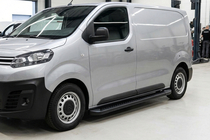 Citroen Jumpy/Dispatch 2017- гг. Боковые Подножки Allmond Black (2 шт., Алюминий) фото 1