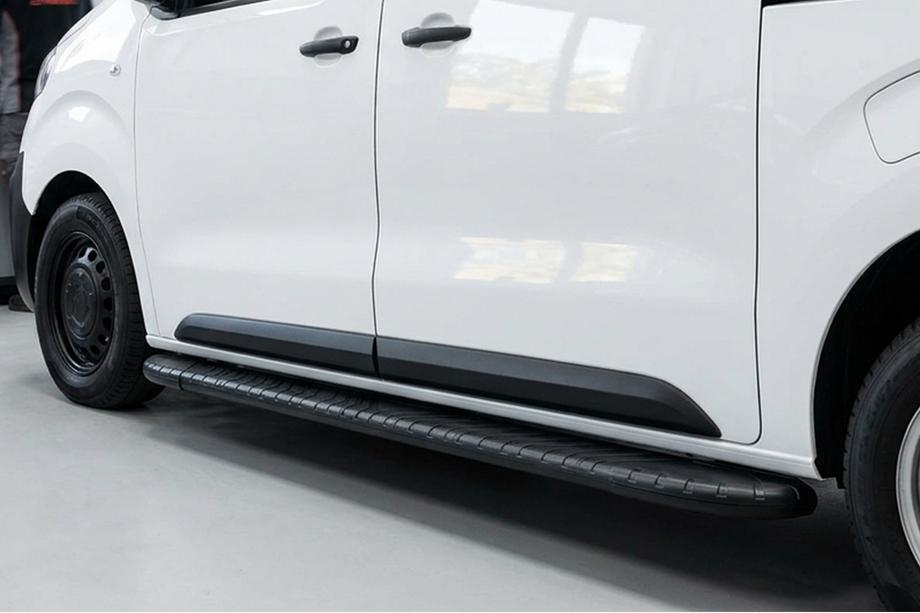 Citroen SpaceTourer 2016- гг. Боковые пороги Bosphorus Black (2 шт., алюминий) Image