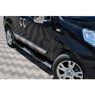 Боковые трубы (2 шт., нержавейка) Peugeot Bipper 2008-2017 гг. фото 1