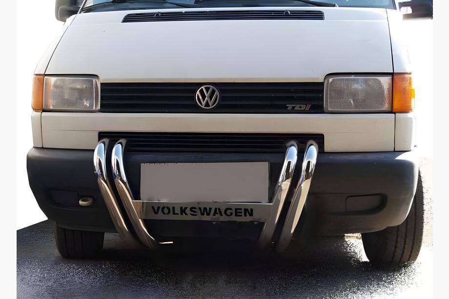 Volkswagen T4 Transporter 1990-2003 гг. Кенгурятник ST006 (нержавейка) Image