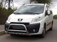 Peugeot Expert 2007-2016 гг. Защита переднего бампера (нерж. сталь) фото 1