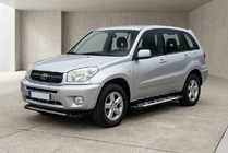 Toyota Rav 4 2001-2005 гг. Боковые Подножки Sunrise (2 шт., Алюминий) фото 1