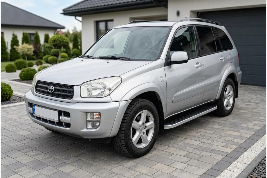 Toyota Rav 4 2001-2005 гг. Боковые Подножки Tayga (2 шт., Алюминий) Image