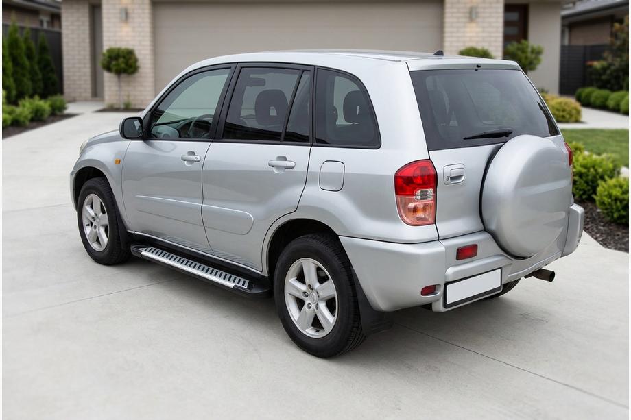 Toyota Rav 4 2001-2005 гг. Боковые Подножки Line (2 шт., Алюминий) Фото 1
