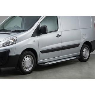 Боковые Подножки Allmond Grey (2 шт., Алюминий) Peugeot Expert 2007-2016 гг. фото 1