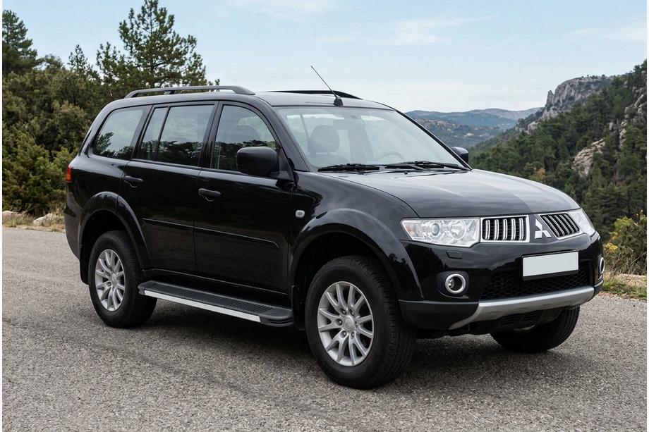 Mitsubishi Pajero Sport 2008-2015 гг. Боковые Подножки Maya V1 (2 шт., Алюминий) Фото 1