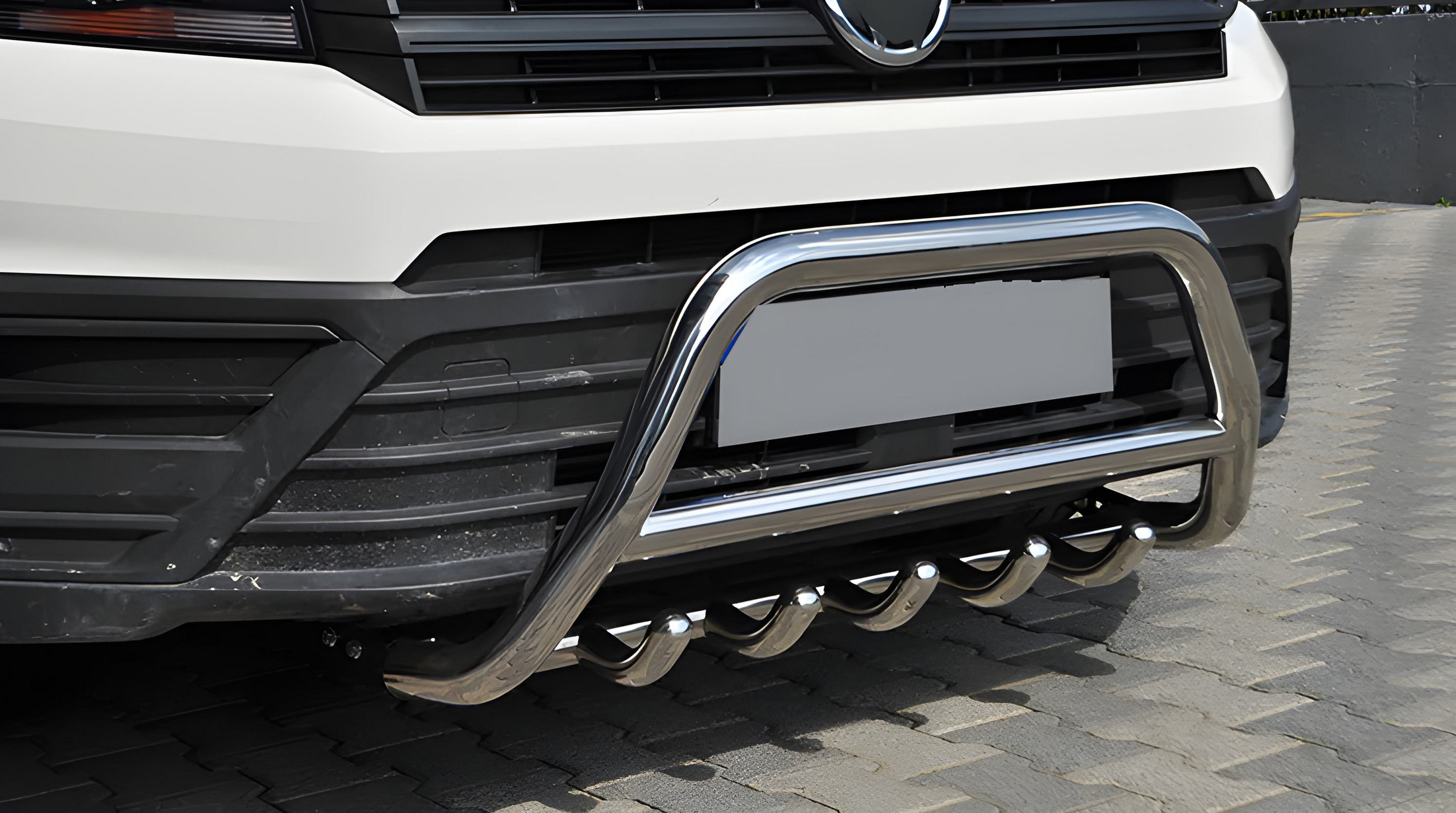 Кенгурятник WT003 (нерж) для Volkswagen Crafter 2016- рр - фото 3