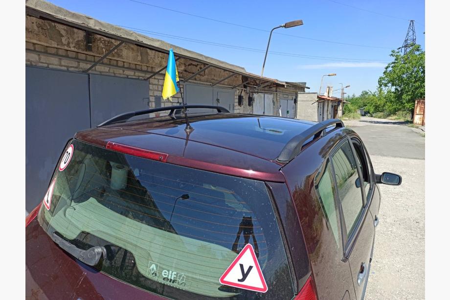 Renault Scenic/Grand 2003-2009 гг. Черные Рейлинги (2 шт) Короткая База Фото 9