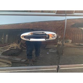 Хромированные накладки вокруг ручек (4 шт, пластик) Toyota Land Cruiser 100 1998-2007 гг. фото 2